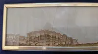 A small Tuscan village in a 19th-century gilded frame
