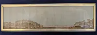 A small Tuscan village in a 19th-century gilded frame