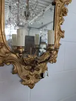 Pair of Sienese mirrors in gilded wood – First half of the 19th century