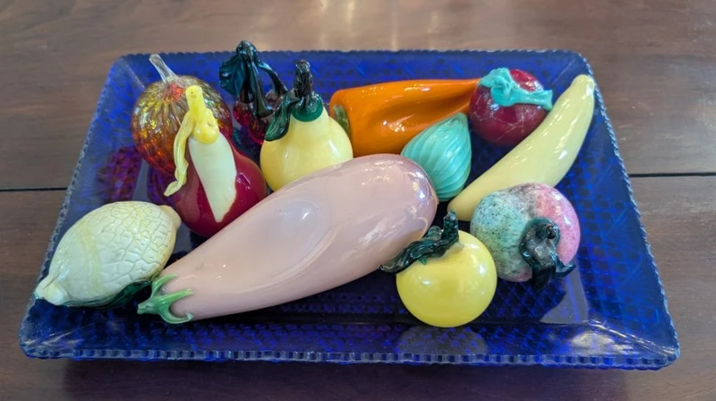 Centrotavola con frutta in vetro di Murano – Metà XX secolo