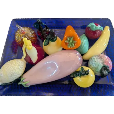 Murano glass fruit centerpiece – Mid-20th century