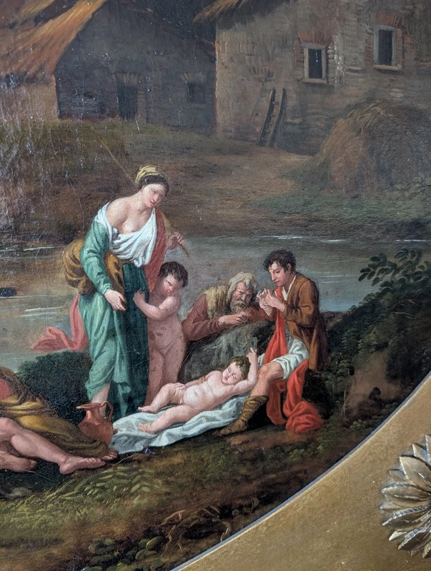 Idyllic Landscape with Figures – 18th-Century Roman School