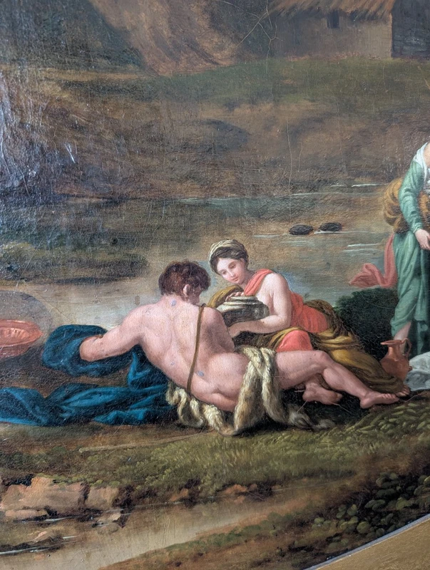 Idyllic Landscape with Figures – 18th-Century Roman School