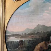 Idyllic Landscape with Figures – 18th-Century Roman School