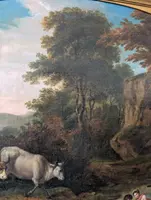 Idyllic Landscape with Figures – 18th-Century Roman School