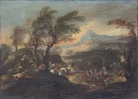 Battle Scene – attributed to Francesco Graziani