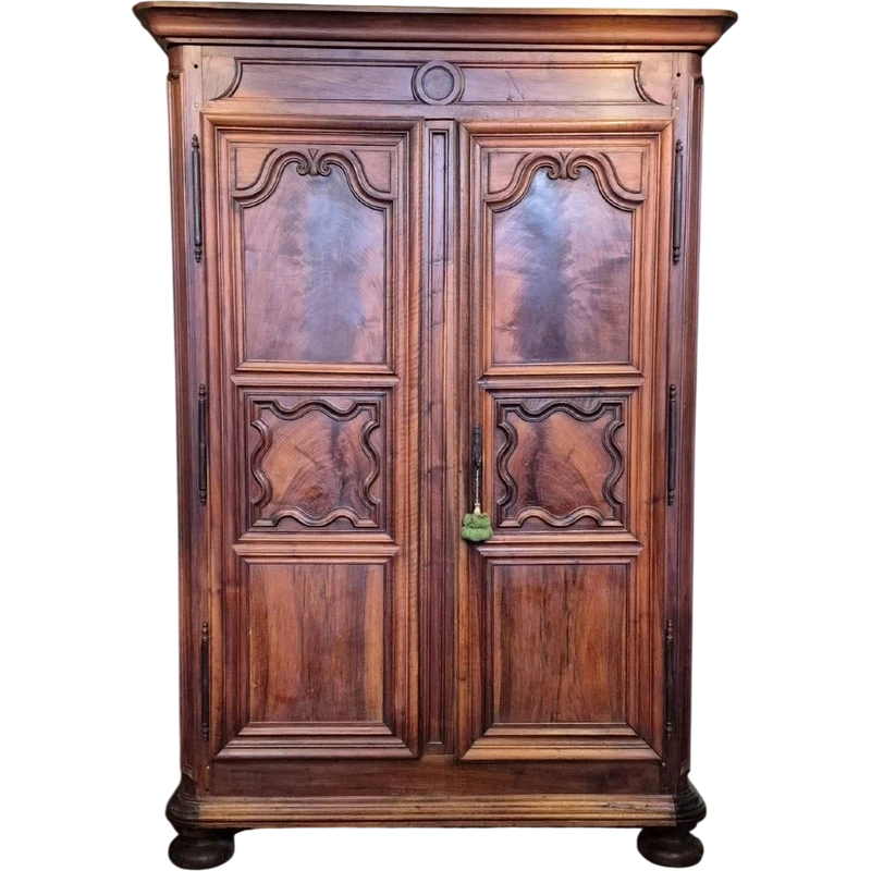 Armadio credenza antico Barocco del '600 in noce e radica