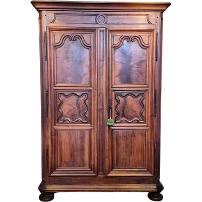 Armadio credenza antico Barocco del '600 in noce e radica