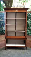 Libreria vetrina antica emiliana Luigi XVI in noce