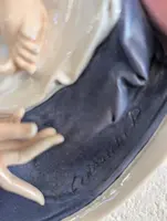 Pier Paolo Cedraschi – Vierge à l'Enfant en céramique polychrome signée, années 60