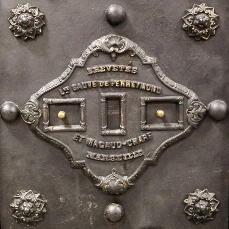 Antique Studded Safe, 19th-Century Chest