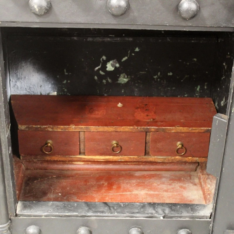 Antique Studded Safe, 19th-Century Chest