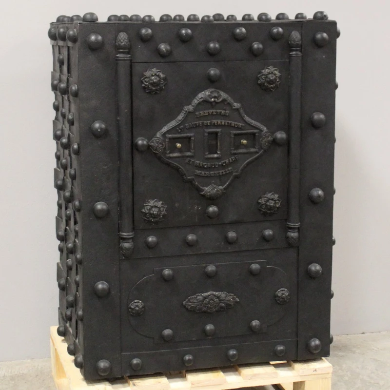 Antique Studded Safe, 19th-Century Chest
