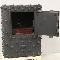 Antique Studded Safe, 19th-Century Chest
