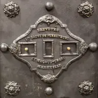 Antique Studded Safe, 19th-Century Chest