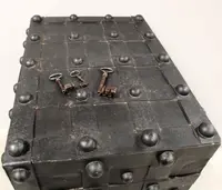 Antique Studded Safe, 19th-Century Chest
