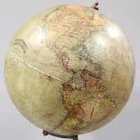 Globe terrestre ancien avec boussole « Dietrich Reimers », 1912 