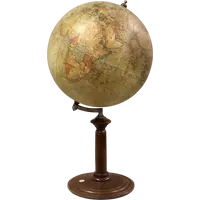 Globe terrestre ancien avec boussole « Dietrich Reimers », 1912 