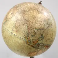 Globe terrestre ancien avec boussole « Dietrich Reimers », 1912 