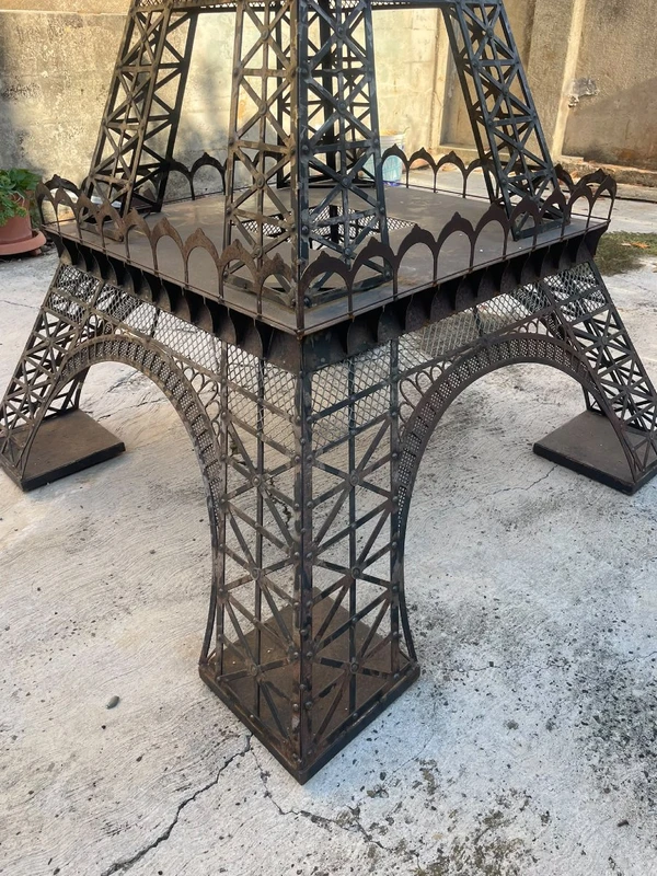 Incroyable maquette en fer de la Tour Eiffel, 340 cm, démontable en 3 pièces