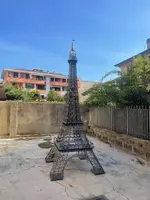 Incroyable maquette en fer de la Tour Eiffel, 340 cm, démontable en 3 pièces