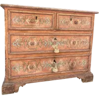 Antico cassettone legno laccato. XVII sec. Toscana