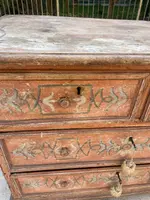 Antico cassettone legno laccato. XVII sec. Toscana