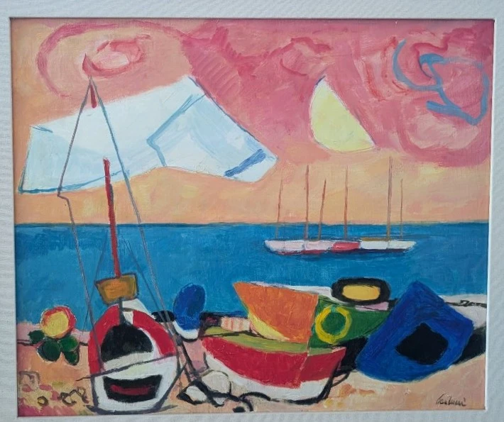 Enrico Paulucci (1901–1999) – Marina avec des bateaux