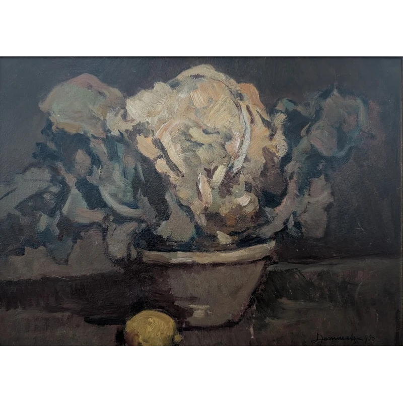Lodovico Tommasi (Livorno, 1866 – Florence, 1941) – Still Life with Cauliflower, 1930