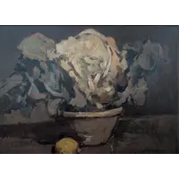 Lodovico Tommasi (Livorno, 1866 – Florence, 1941) – Still Life with Cauliflower, 1930