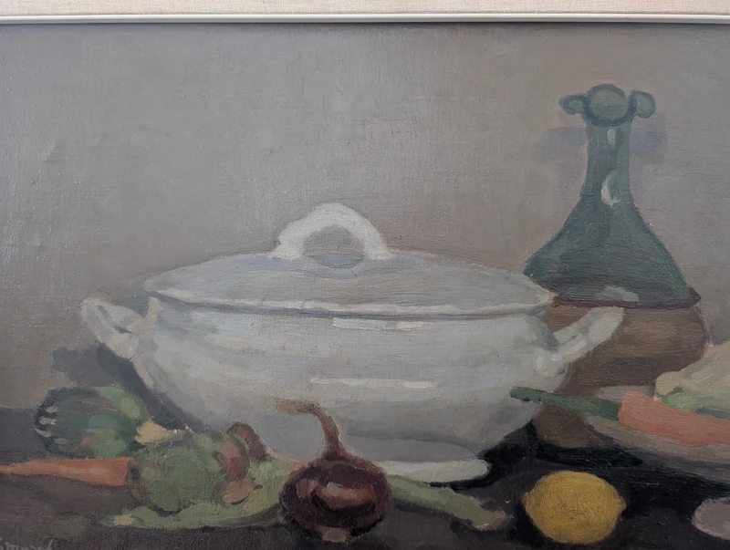 Giovanni March – Nature morte aux légumes et à la faïence – 1967
