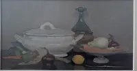 Giovanni March – Nature morte aux légumes et à la faïence – 1967
