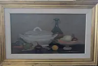 Giovanni March – Nature morte aux légumes et à la faïence – 1967