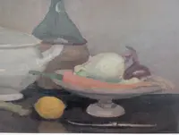 Giovanni March – Nature morte aux légumes et à la faïence – 1967