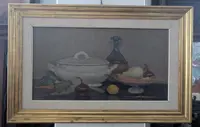 Giovanni March – Nature morte aux légumes et à la faïence – 1967