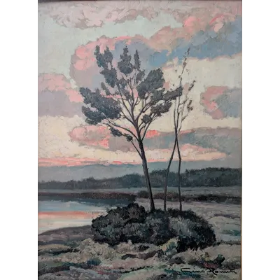 Gino Romiti – Paysage au coucher du soleil