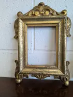 Pair of carved and gilded wooden mecha frames/former frames - mid-19th century