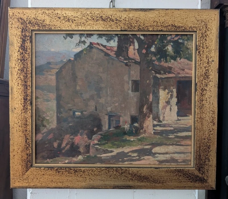 Lodovico Tommasi (1866–1941) – Paysage toscan avec une ferme