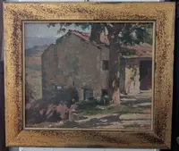 Lodovico Tommasi (1866–1941) – Paysage toscan avec une ferme