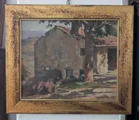 Lodovico Tommasi (1866–1941) – Paysage toscan avec une ferme
