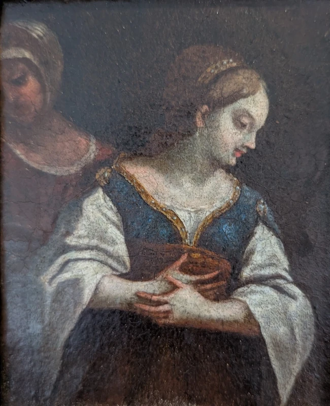 Our Lady of Waiting with St. Anne - oil on canvas applied to panel, late 18th century