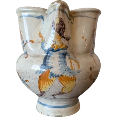 Polychrome majolica pitcher – Liguria region, 18th centuryPolychrome majolica pitcher – Liguria region