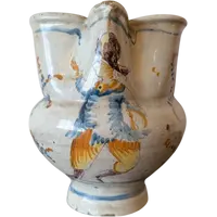 Polychrome majolica pitcher – Liguria region, 18th centuryPolychrome majolica pitcher – Liguria region