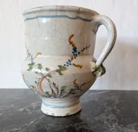 Polychrome majolica pitcher – Liguria region, 18th centuryPolychrome majolica pitcher – Liguria region