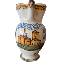 Polychrome majolica jug – Central-Southern Italy, 18th century