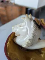 Pipe en écume de mer sculptée en forme de licorne – XIXe siècle