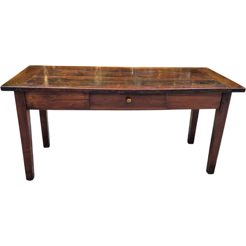 Table piémontaise ancienne en noyer du XVIIIe siècle