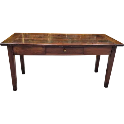 Table piémontaise ancienne en noyer du XVIIIe siècle