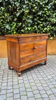 Commode à tiroirs ancienne de style Louis-Philippe, d'Émilie, couleur cappuccino