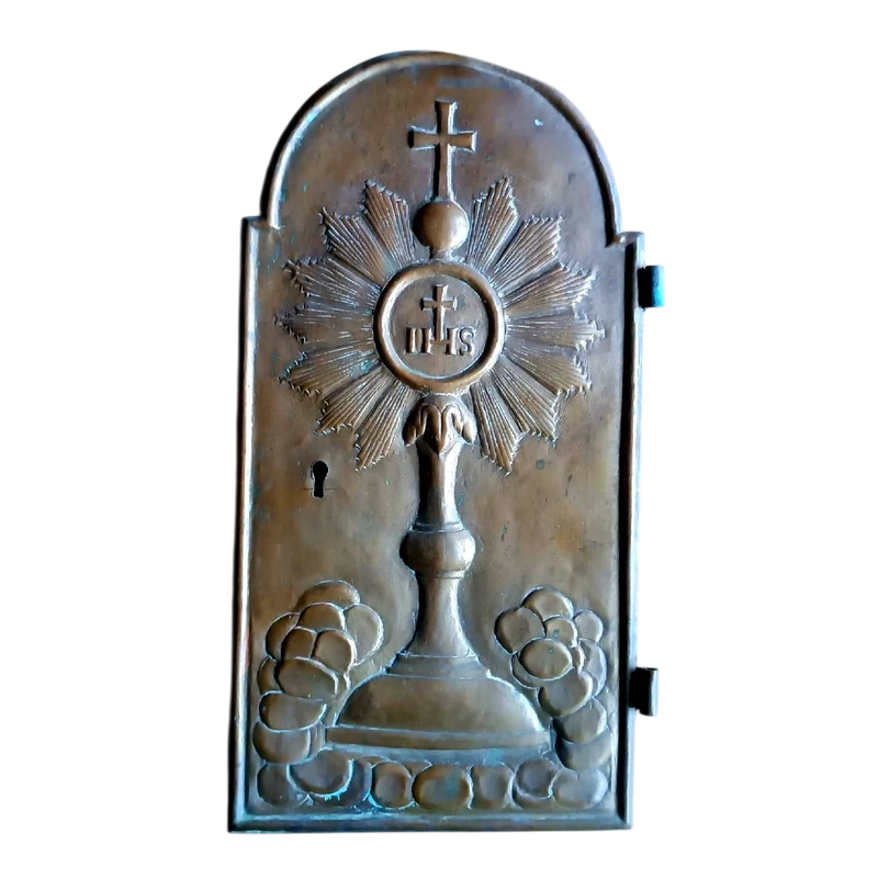 Antique bronze tabernacle door 18th century